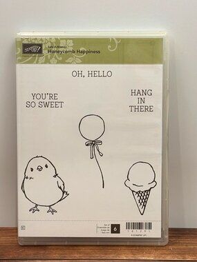 STAMPIN' UP! 138586 HONEYCOMB HAPPINESS CLEAR MOUNT RUBBER STAMP SET CHICK